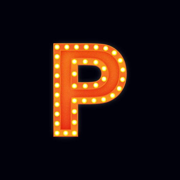 Letter P Show Light Design