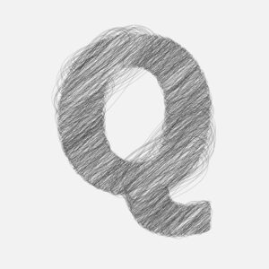 Letter Q Pencil Drawing Design