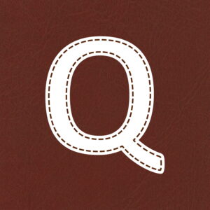 Letter Q Stitched Design