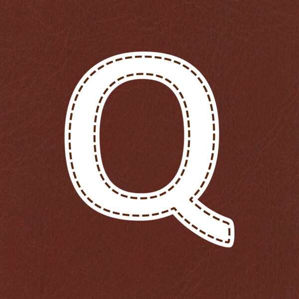 Letter Q Stitched Design