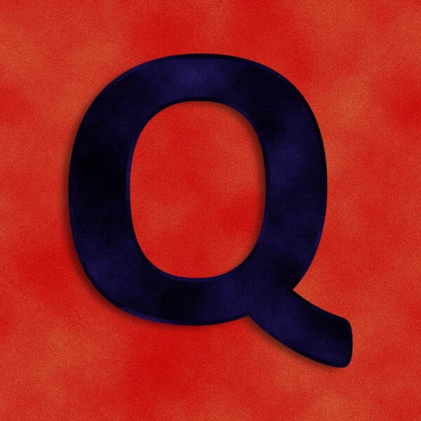 Letter Q Velvet Design