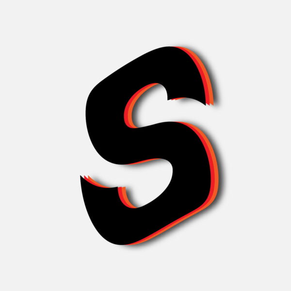 Letter S Tricolor Layer Design