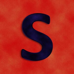 Letter S Velvet Design