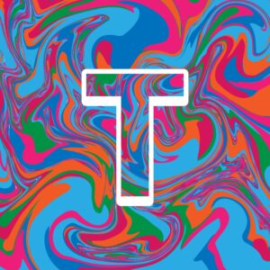 Letter T Colorful Design