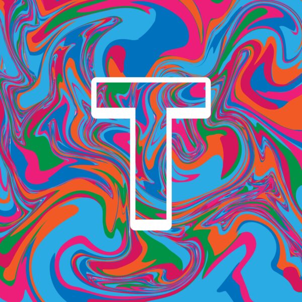 Letter T Colorful Design