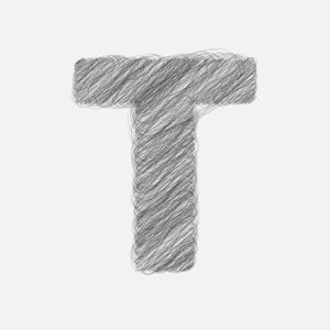 Letter T Pencil Drawing Design