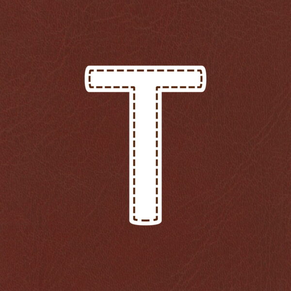 Letter T Stitched Design