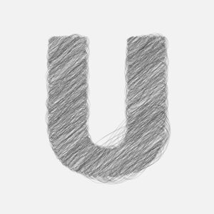 Letter U Pencil Drawing Design