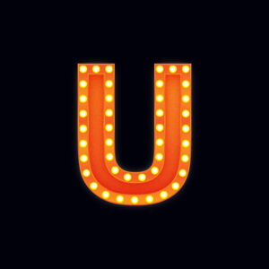 Letter U Show Light Design