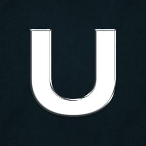Letter U Silver Design