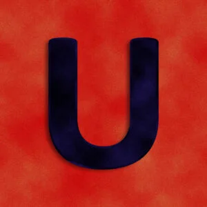 Letter U Velvet Design