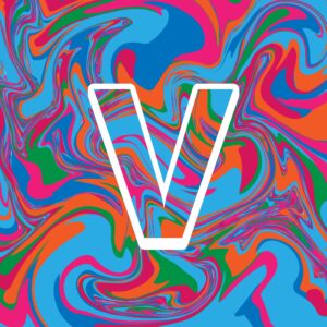 Letter V Colorful Design
