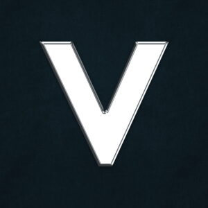 Letter V Silver Design