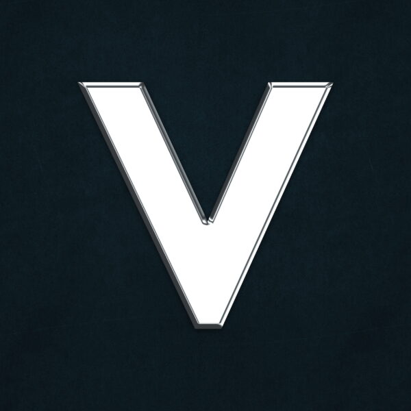 Letter V Silver Design
