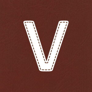Letter V Stitched Design