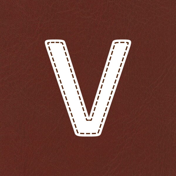 Letter V Stitched Design