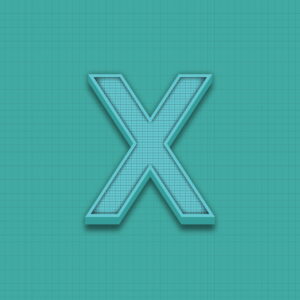 Letter X Grid Design