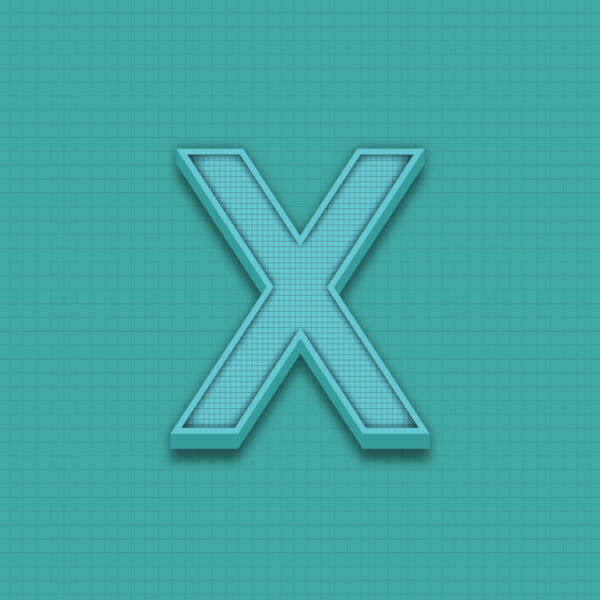 Letter X Grid Design