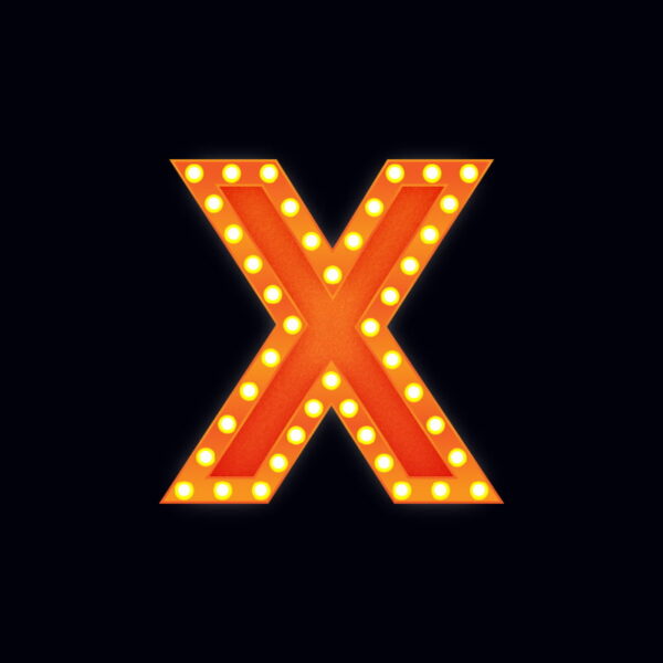 Letter X Show Light Design