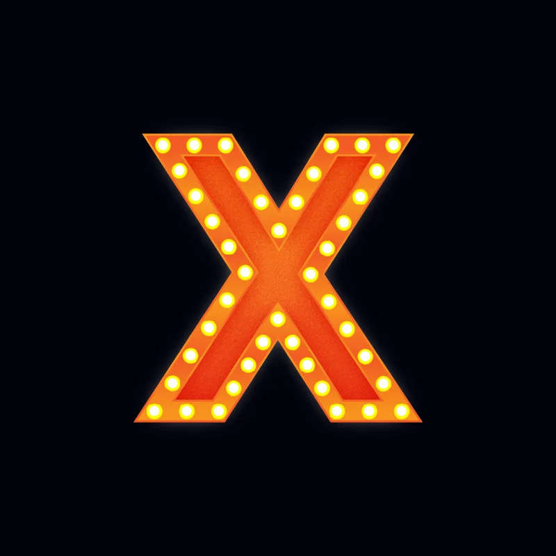 Letter X Show Light Design