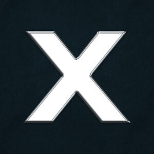 Letter X Silver Design