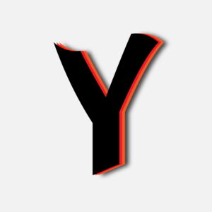 Letter Y Tricolor Layer Design