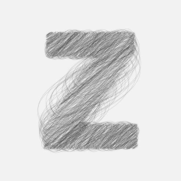 Letter Z Pencil Drawing Design