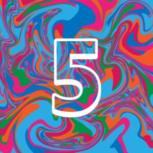 Number Five Colorful Design