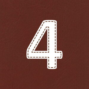 Number Four Stitched Design