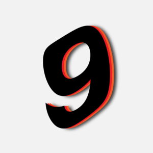 Number Nine Tricolor Layer Design