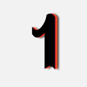 Number One Tricolor Layer Design