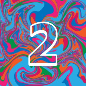 Number Two Colorful Design