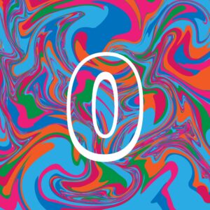 Number Zero Colorful Design