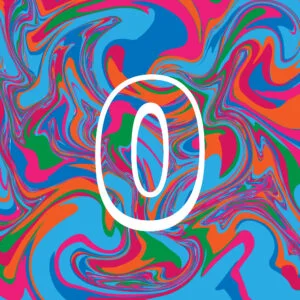 Number Zero Colorful Design