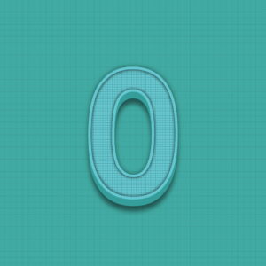 Number Zero Grid Design