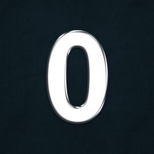 Number Zero Silver Design