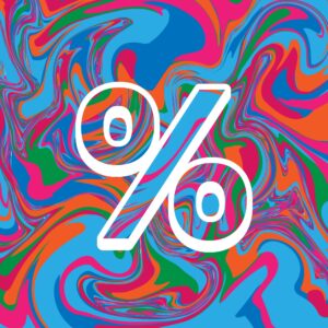 Percentage Symbol Colorful Design