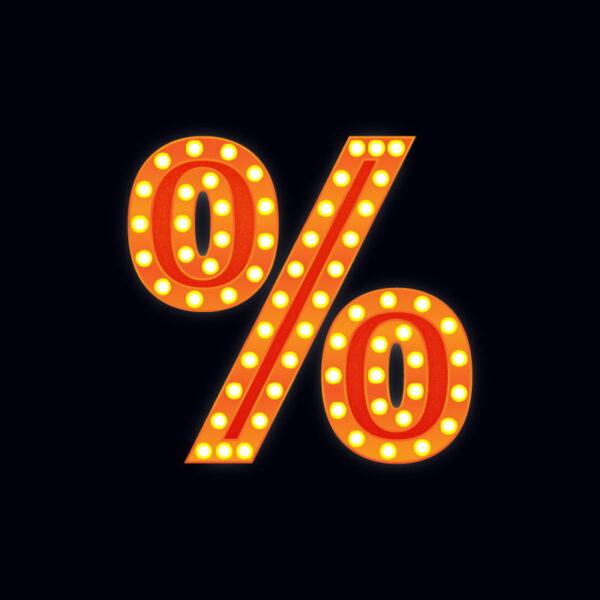 Percentage Symbol Show Light Design