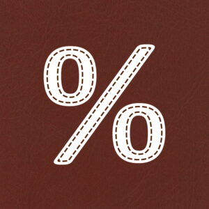 Percentage Symbol Stitched Design