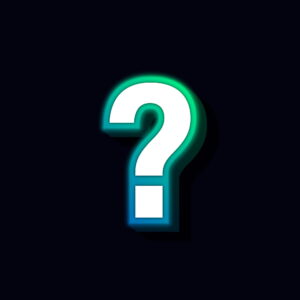 Question Symbol Neon Glowing Design