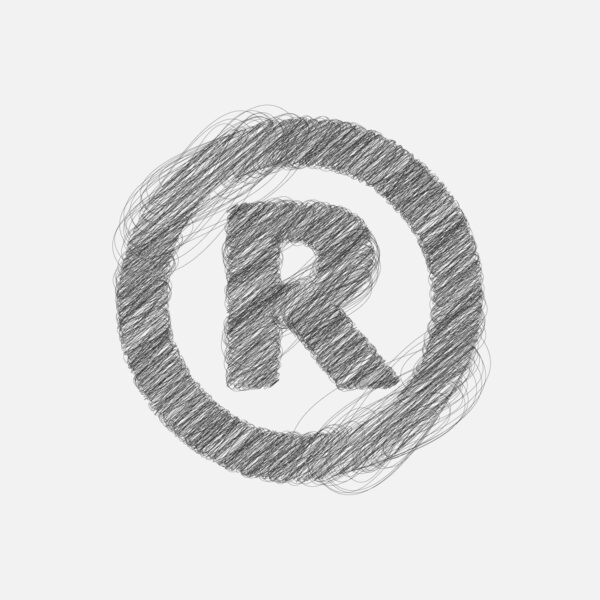 Registered Trademark Symbol Pencil Drawing Design