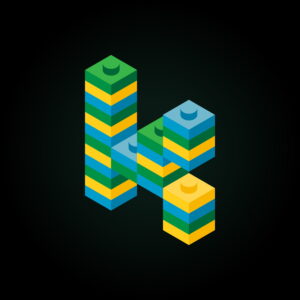 3D Letter K Lego Brick