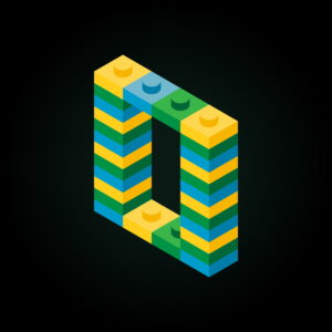 3D Letter O Lego Brick