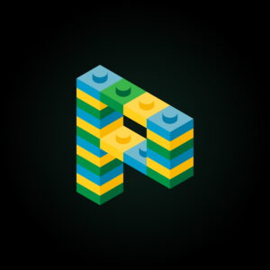 3D Letter P Lego Brick