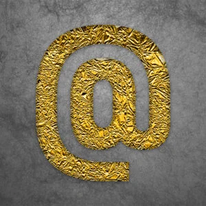 At Symbol Gold Foil Design