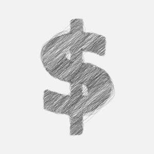 Dollar Symbol Pencil Drawing Design