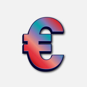 Euro Symbol Glossy Colorful Design