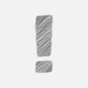 Exclamation Symbol Pencil Drawing Design