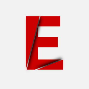 Letter E Cut Design