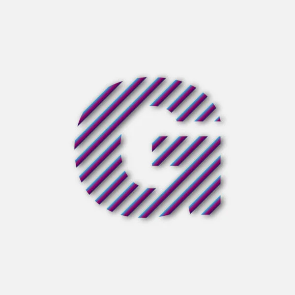 Letter G Colorful Line Design